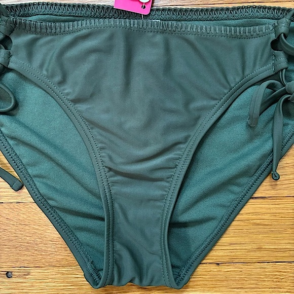 NWT Target Xhilaration Olive Keyhole Side Tie String Bikini Swim Bottoms - Picture 3 of 13